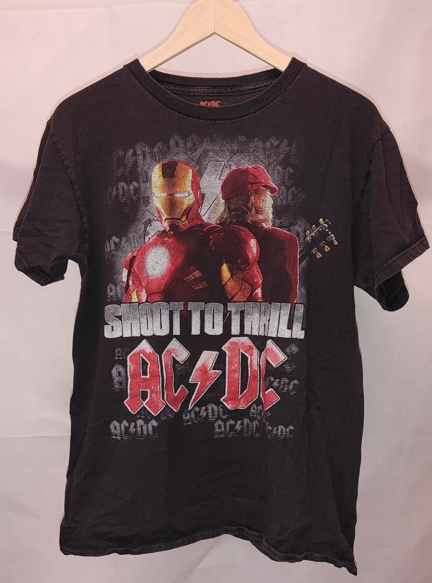 AC/DC Shoot to Thrill Iron Man 2 Black Shirt