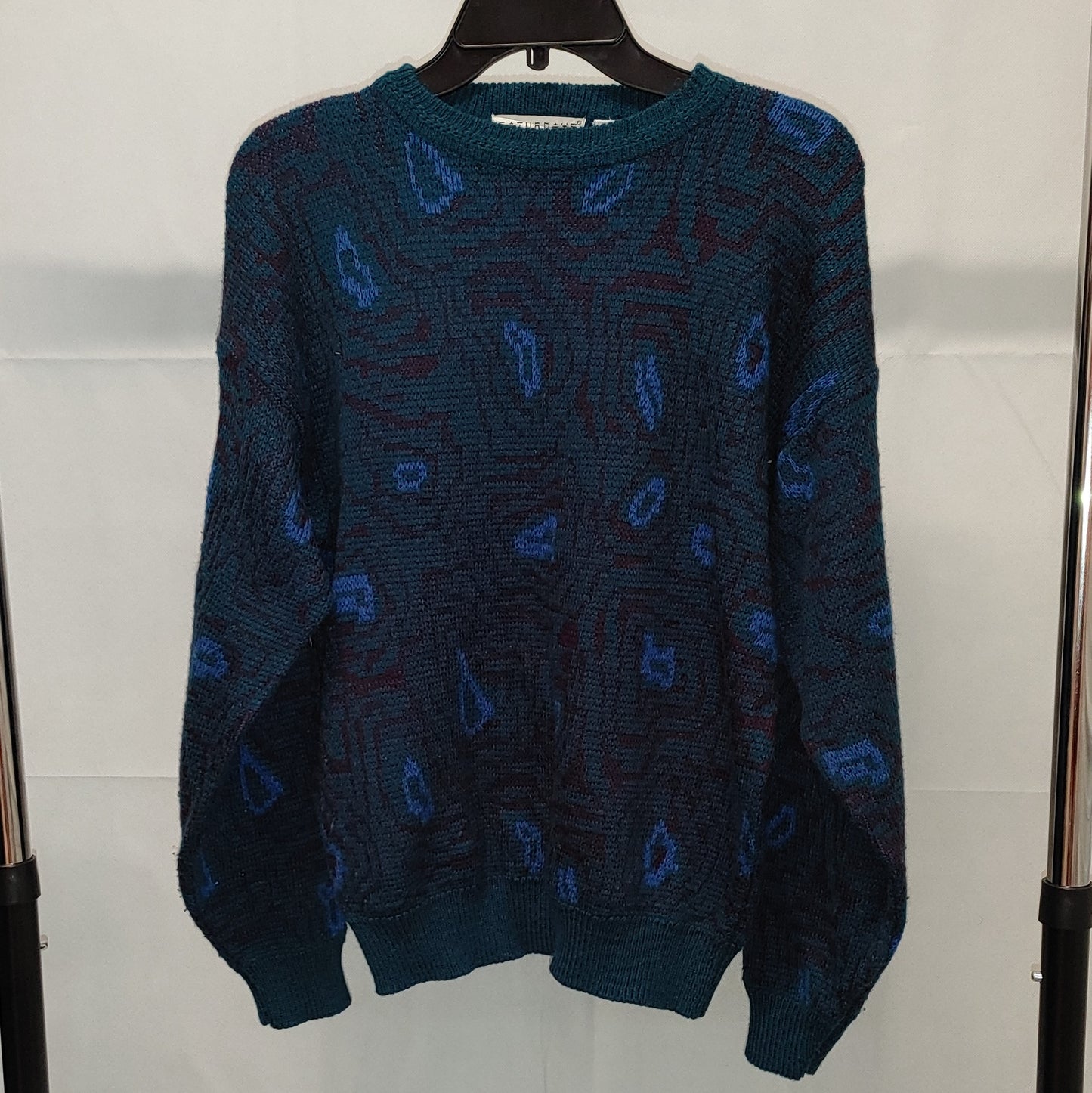 Saturdays Blue Patterned Sweater