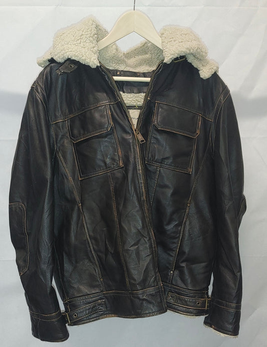 Wilson’s Fleece Lined Brown Leather Jacket