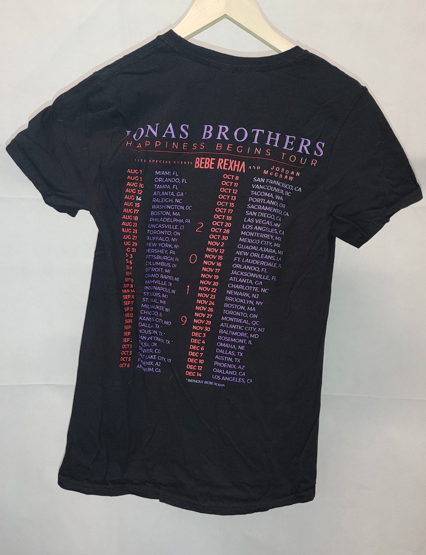 Jonas Brothers Happiness Begins Tour Black Shirt