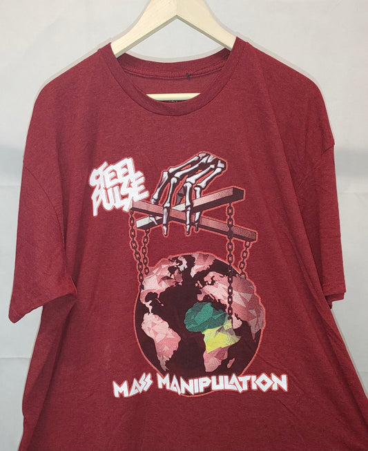 Steel Pulse Mass Manipulation Red Tour Shirt