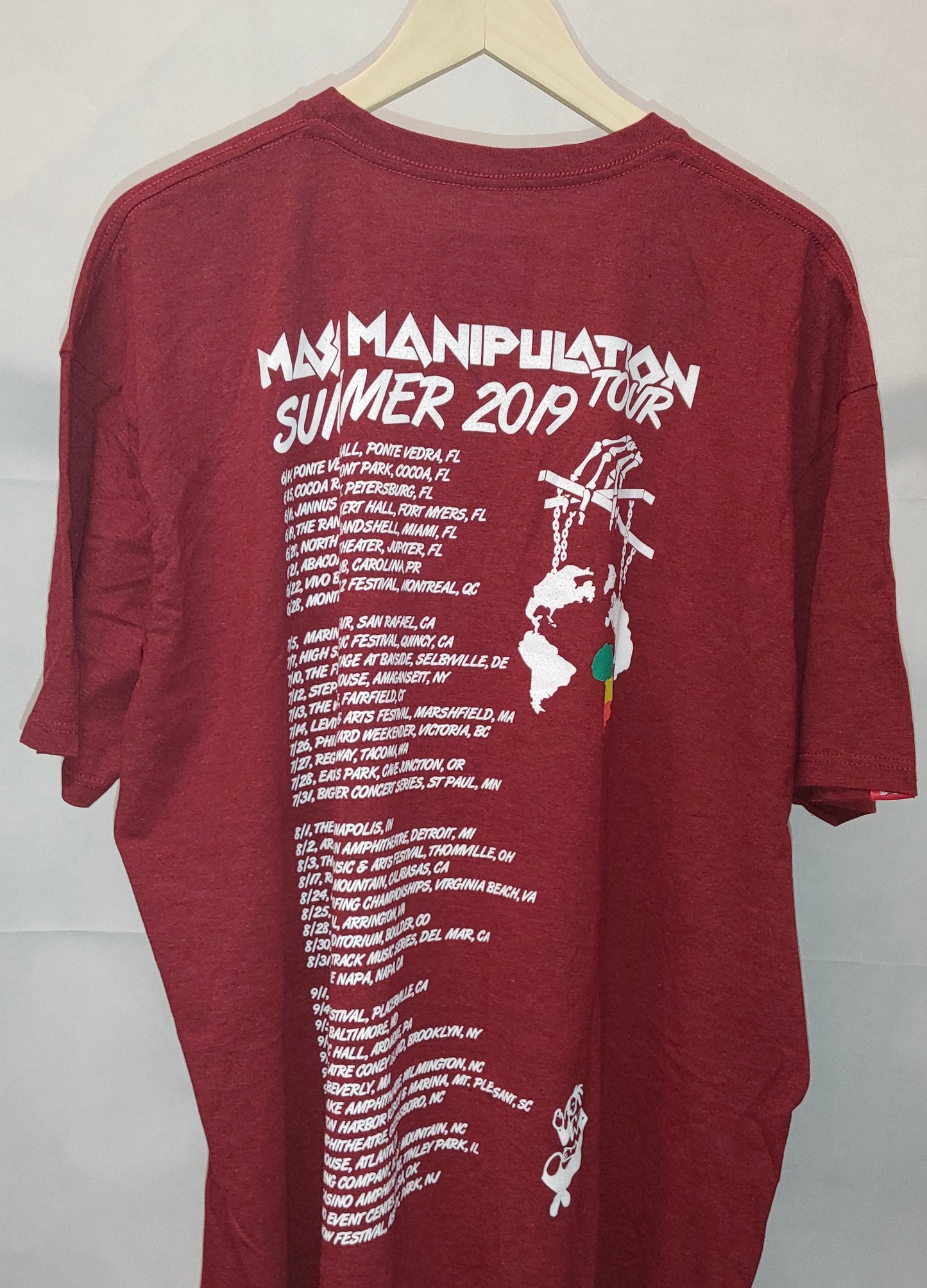 Steel Pulse Mass Manipulation Red Tour Shirt