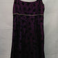 Betsy & Adam Midi Length Purple and Black Dress