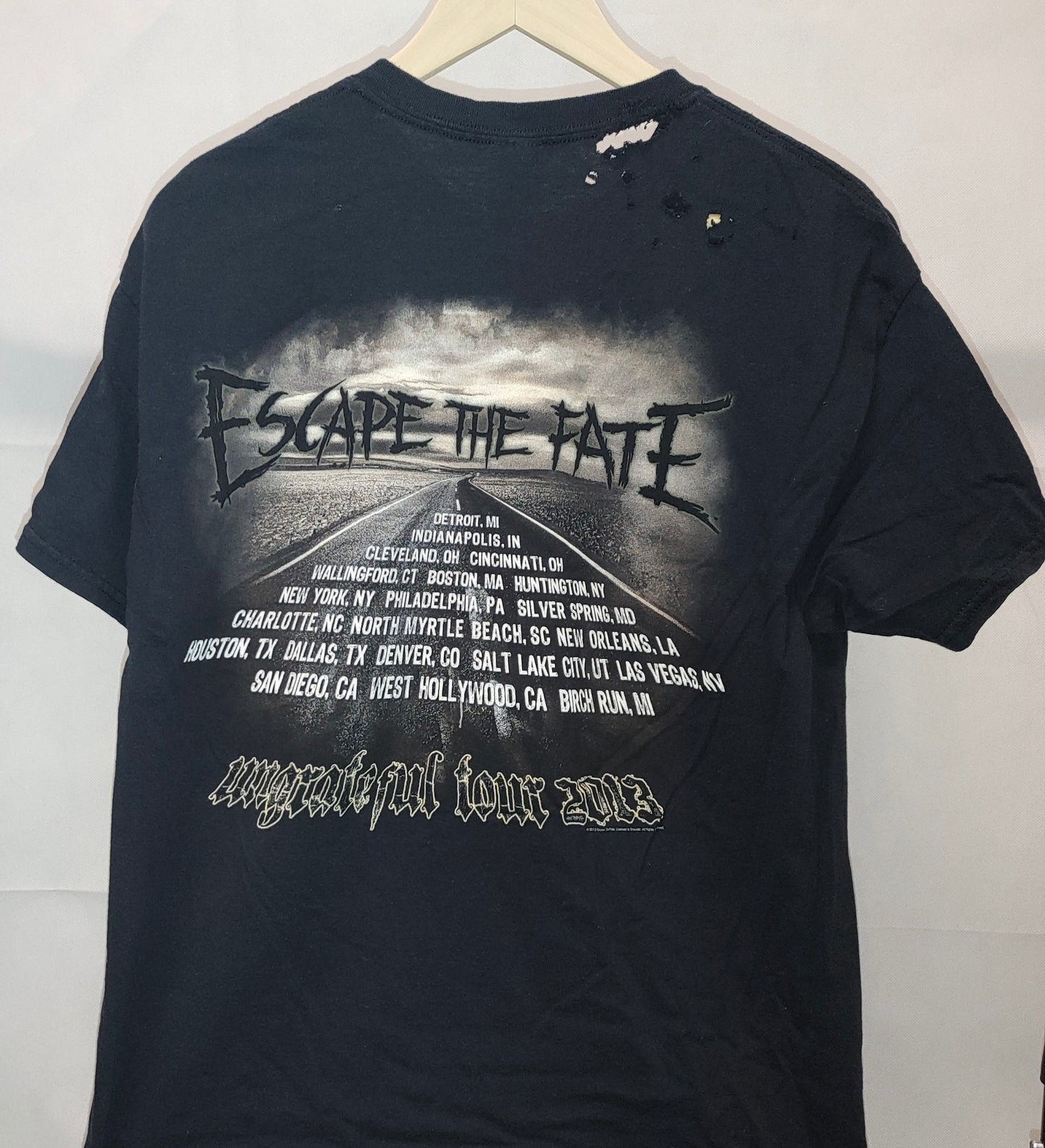 Escape The Fate Ungrateful Tour Black Shirt