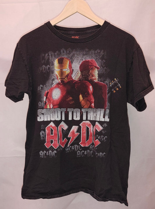 AC/DC Shoot to Thrill Iron Man 2 Black Shirt