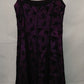 Betsy & Adam Midi Length Purple and Black Dress